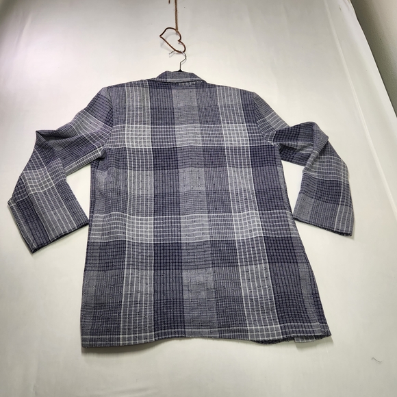 🔆Vintage Worthington Blue & White Plaid Blazer Size 6 - Picture 3 of 11